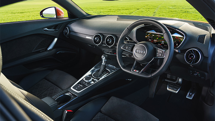 Orange Audi TT interior