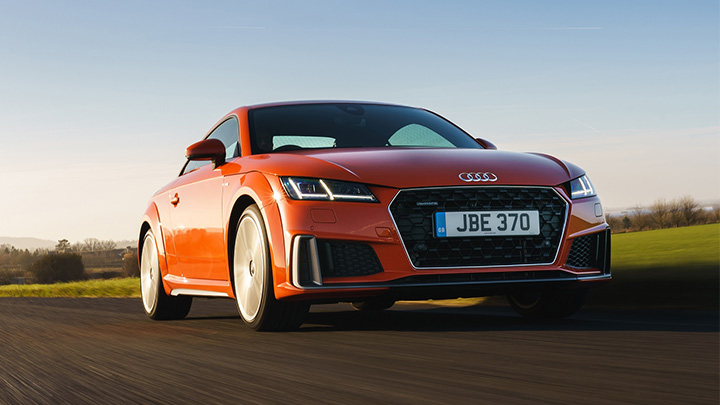 Orange Audi TT front