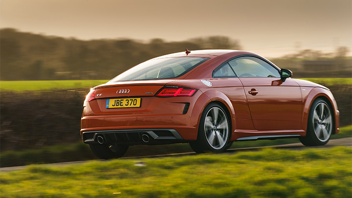 Orange Audi TT rear