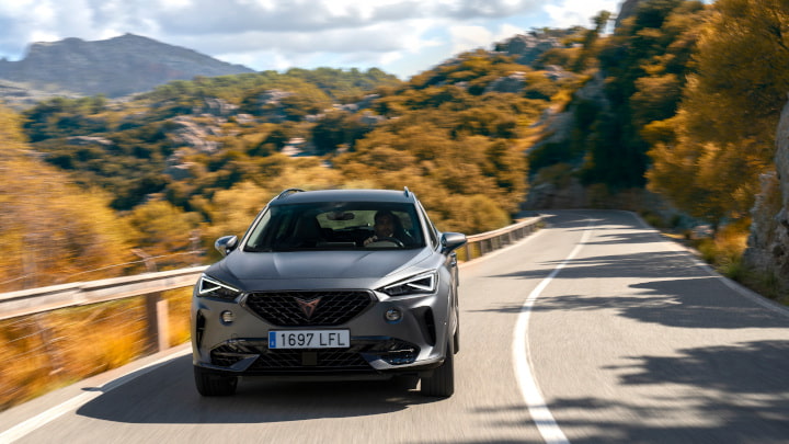 Grey CUPRA Formentor Driving Front