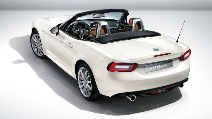 White Fiat 124 Spider Exterior Rear