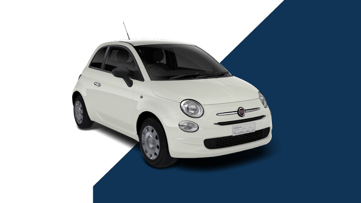 White Fiat 500