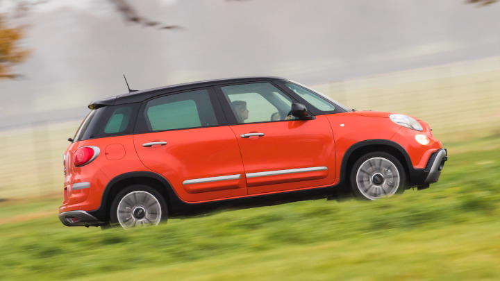 Orange Fiat 500L Driving Side