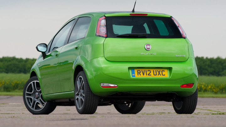 Green Fiat Punto Rear Exterior