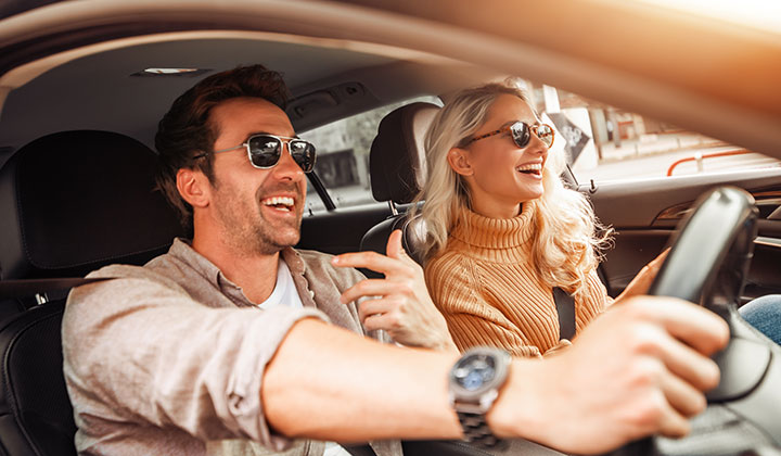 Couple in car