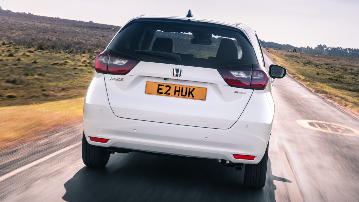 White Honda Jazz Exterior Rear