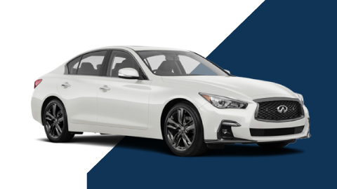 White INFINITI Q50