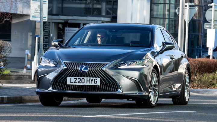 Grey Lexus ES Exterior Front Driving