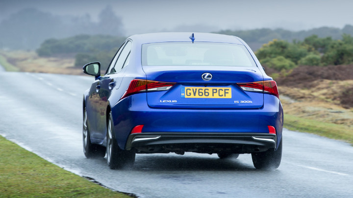 Blue Lexus IS Exterior Rear Driving