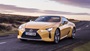 Yellow Lexus LC Coupe Exterior Front Driving