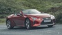 Red Lexus LC Convertible Front Exterior Driving