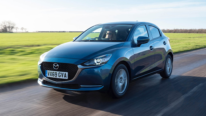 Mazda2 front left quarter driving shot