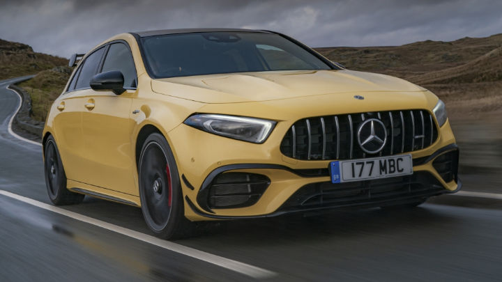 Used Mercedes-AMG A-Class A45 S Driving, Front