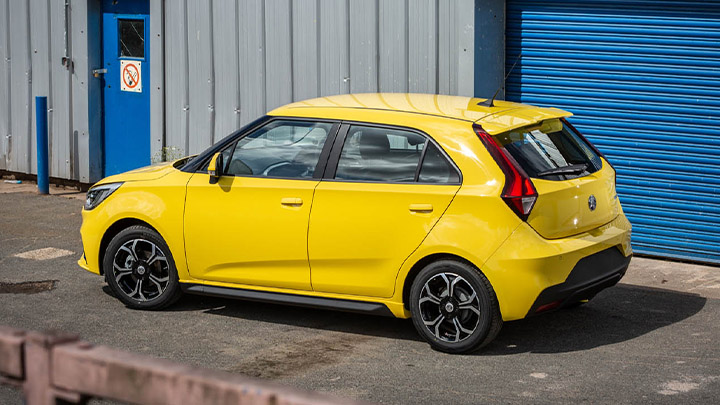 Yellow MG3 rear quarter