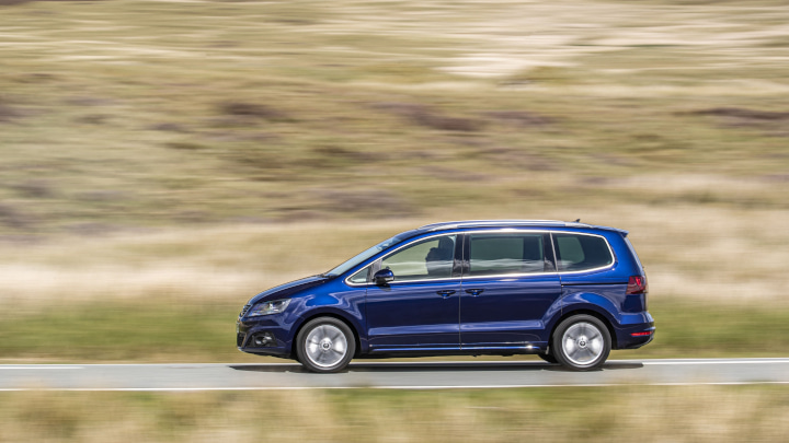 Blue SEAT Alhambra Driving Side View