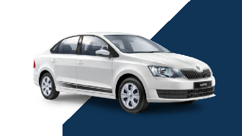 White Skoda Rapid