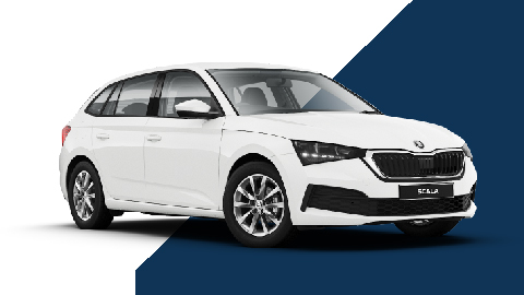 White Skoda Scala