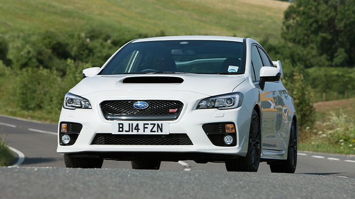 Subaru WRX STi front driving shot