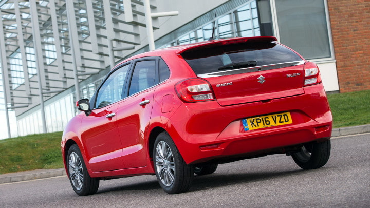 Red Suzuki Baleno Exterior Rear Static