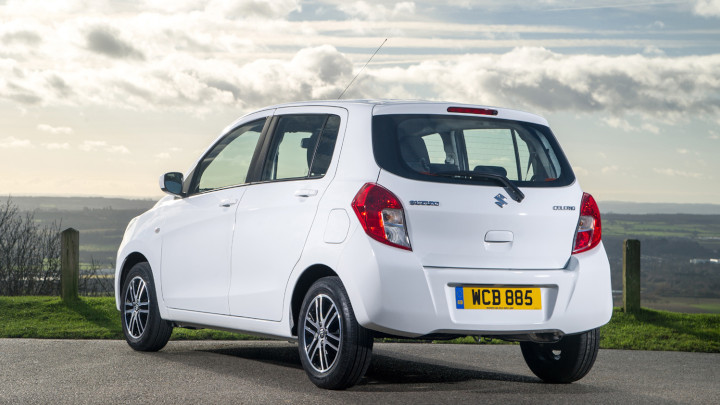 White Suzuki Celerio Exterior Rear Static