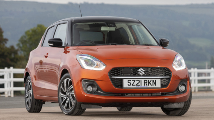 Orange Suzuki Swift Exterior Front Static