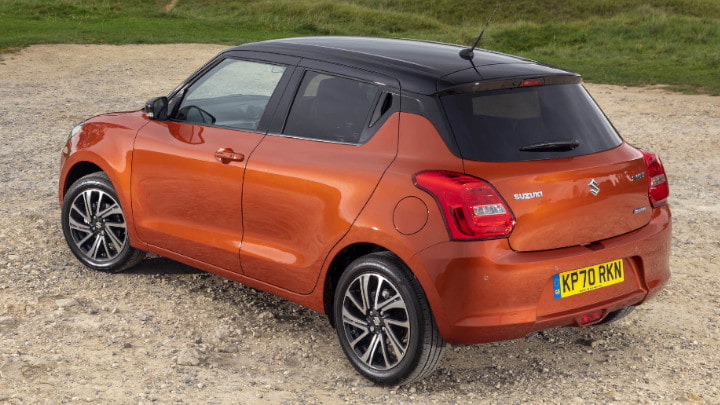 Orange Suzuki Swift Exterior Rear Static