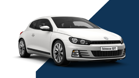 White Volkswagen Scirocco