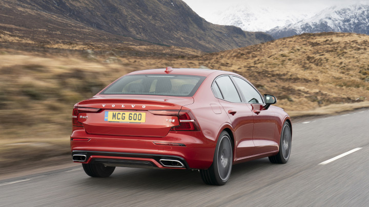 Red Volvo S60 Exterior Rear Driving