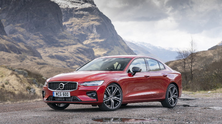 Red Volvo S60 Exterior Front Static