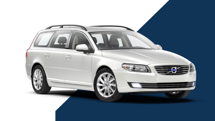 White Volvo V70