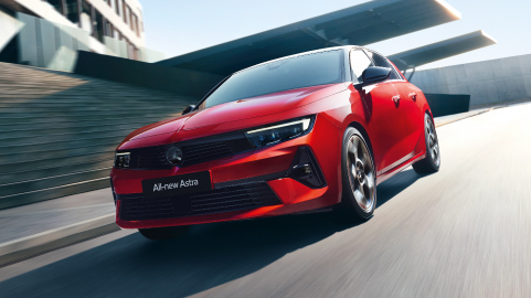 Red Vauxhall Astra Exterior Front Driving