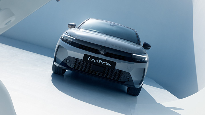 Grey Vauxhall Corsa Electric Front