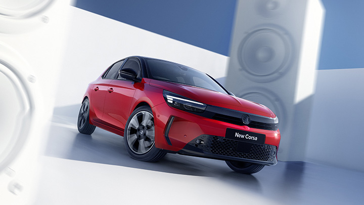 Red Vauxhall Corsa Exterior Front
