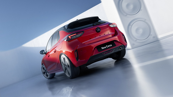 Red Vauxhall Corsa Exterior Rear