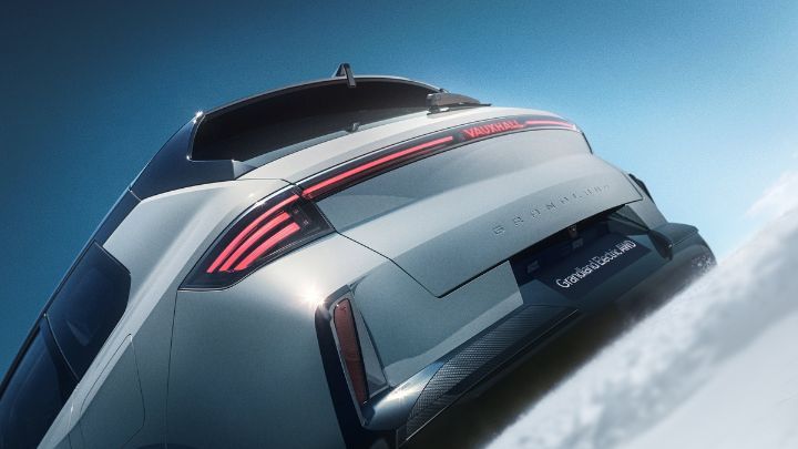 Vauxhall Grandland Electric All-Wheel Drive parked in the snow