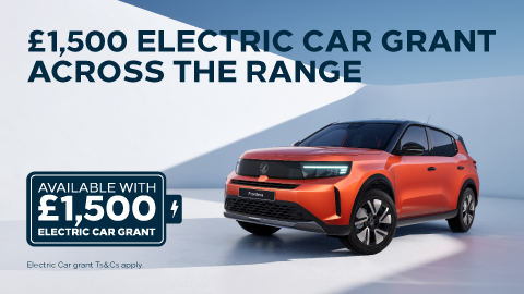 Hot Red Vauxhall Frontera With Electric Car Grant Copy