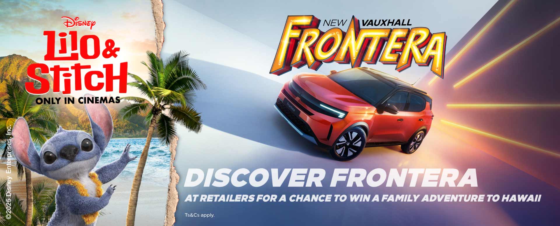 Vauxhall Frontera x Lilo and Stitch Hawai'i promotion