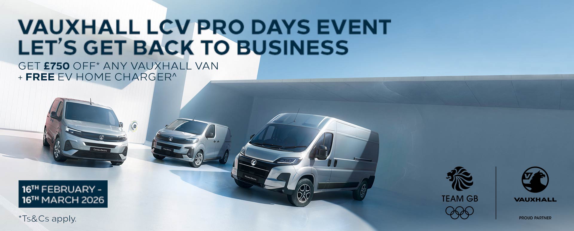 Three Silver Vauxhall Vans Parked With Pro Days Promotional Messaging