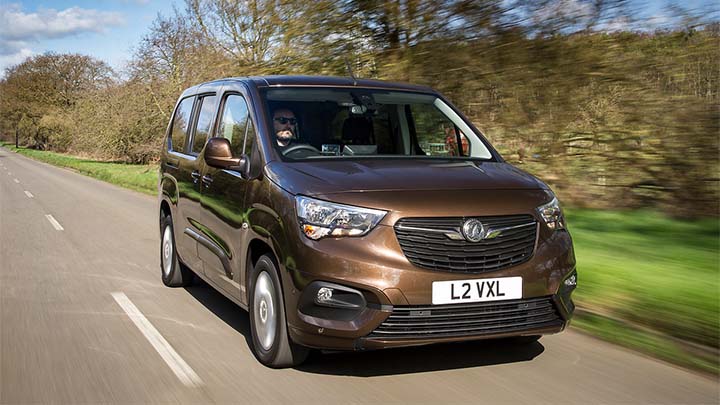 brown vauxhall combo life driving