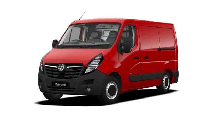 Red Vauxhall Movano Edition Panel exterior, front