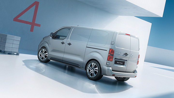 Silver Vauxhall Vivaro Van Rear