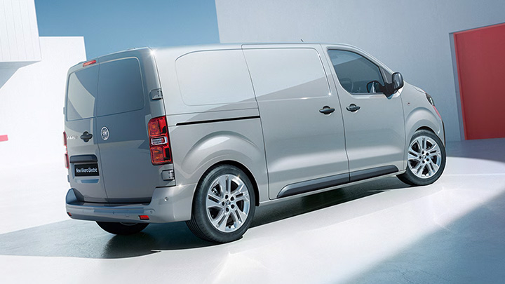 Silver Vauxhall Vivaro Electric Van Rear