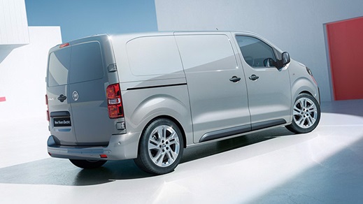 Silver Vauxhall Vivaro Electric Van Rear