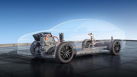 Transparent BYD showcasing e-platform