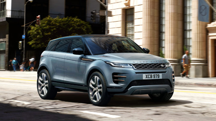 Land Rover Range Rover Evoque in grey.