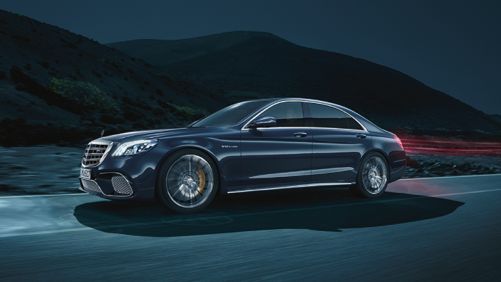 Mercedes-Benz S-Class on the road.