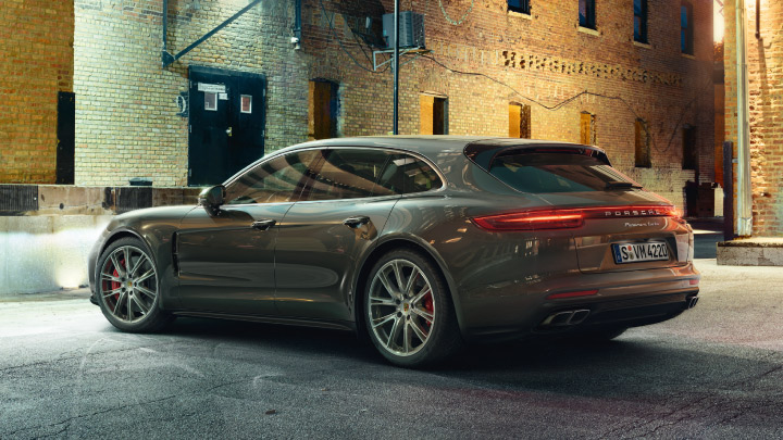 Porsche Panamera on the road.